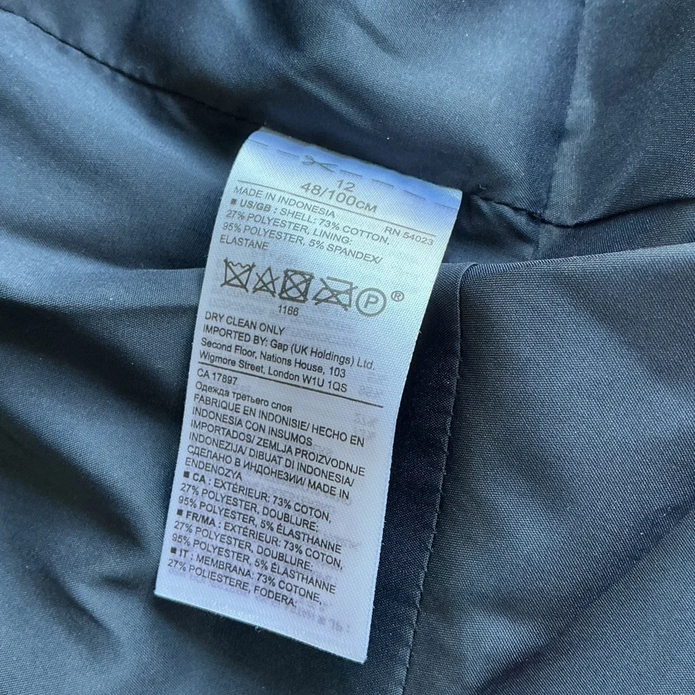 Banana Republic Black and Gray Blazer Sz 12